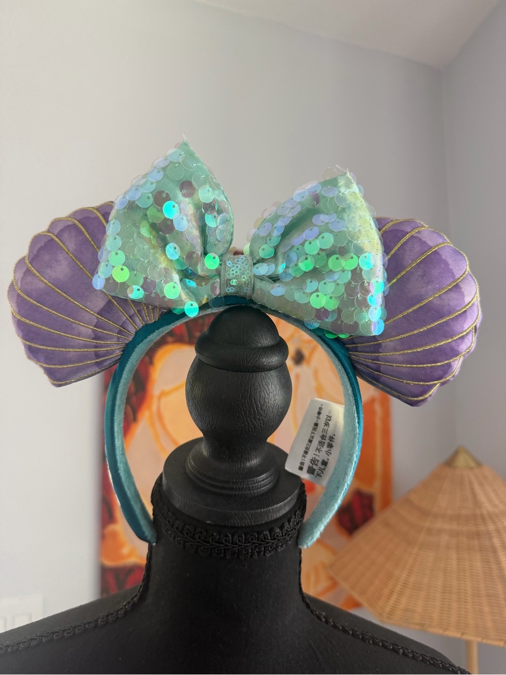 Disney Mermaid Shell Ear Headband - Purple & Aqua